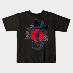 Snake with flowers Kids T-Shirt